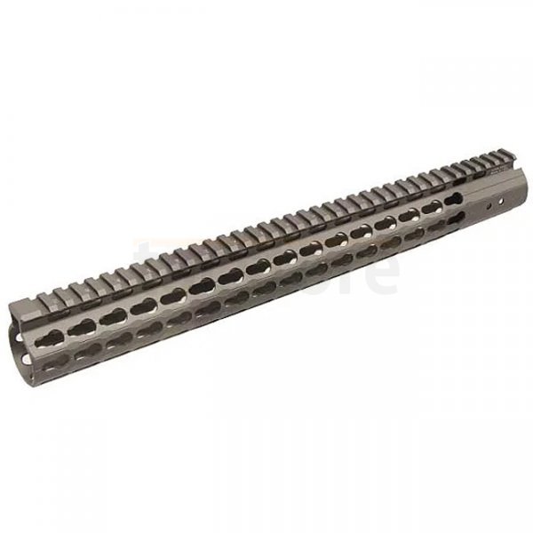 Leapers Pro AR15 15 Inch Keymod Free Float Handguard - Gun Metal Cerakote