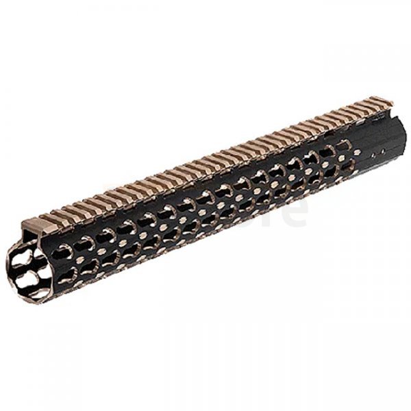 Leapers Pro AR15 15 Inch Keymod Super Slim Handguard - Black / Bronze