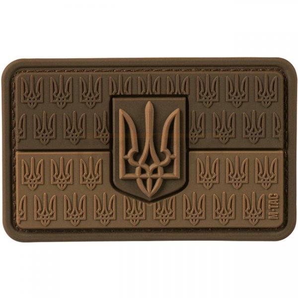 M-Tac Flag of Ukraine & Coat of Arms Rubber Patch - Coyote