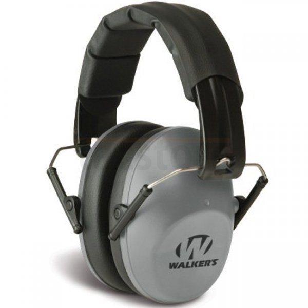 Walkers Low Profile Folding Earmuff - Grey