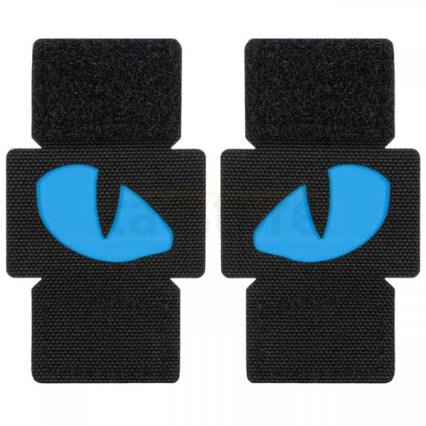 M-Tac Blue Tiger Eyes Laser Cut Patch - Black