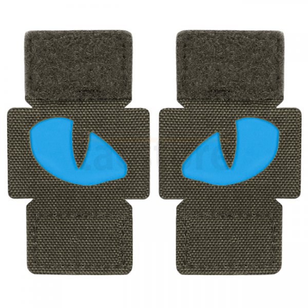 M-Tac Blue Tiger Eyes Laser Cut Patch - Ranger Green