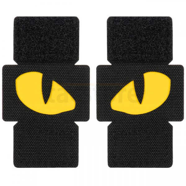 M-Tac Yellow Tiger Eyes Laser Cut Patch - Black