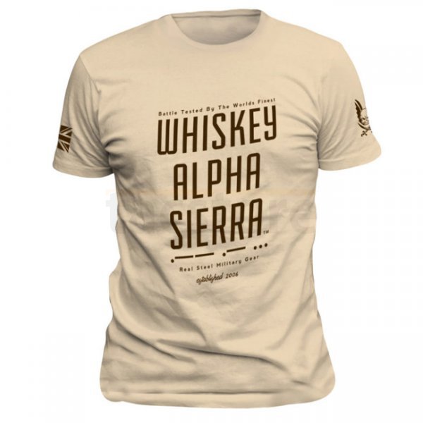 Warrior Whiskey Alpha Sierra WAS T-Shirt - Tan - S
