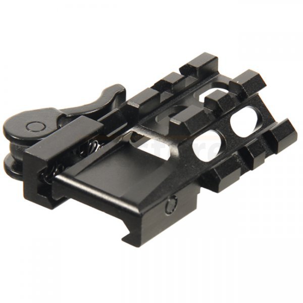 Leapers Tri-Rail 2 Slot Slot Angle QD Mount - Black
