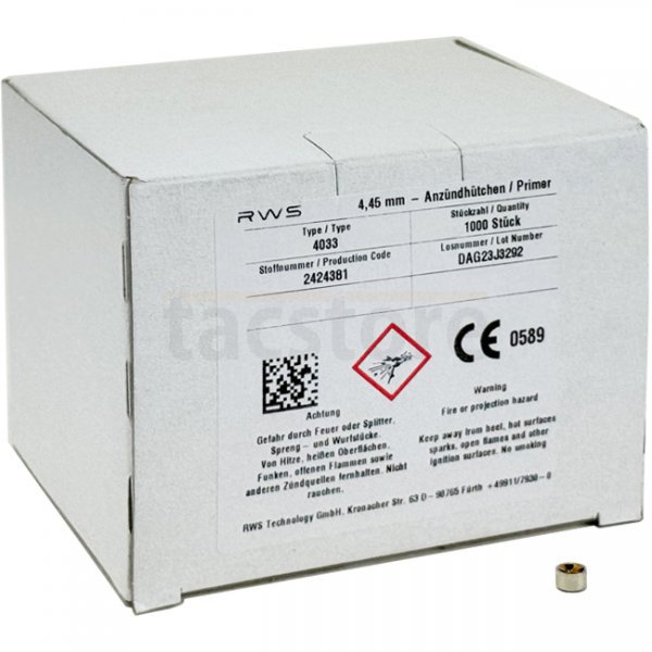 RWS 4.45mm Primer  Small Rifle 1000pcs