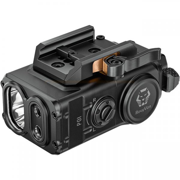 RovyVon GL5 Pro 4-in-1 400 Lumens Rail Mounted Light & Laser - Black