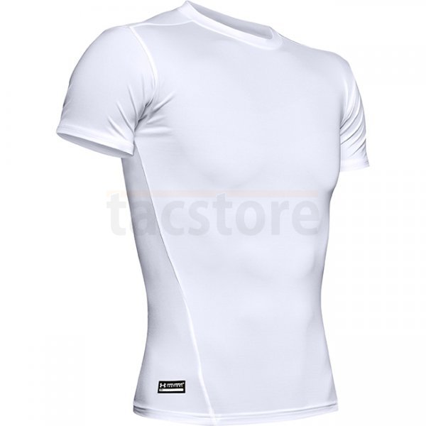 Under Armour Mens Tactical HeatGear Compression T-Shirt - White - M