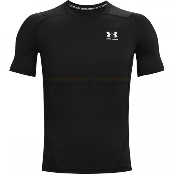 Under Armour Mens HeatGear Compression Short Sleeve - Black - L