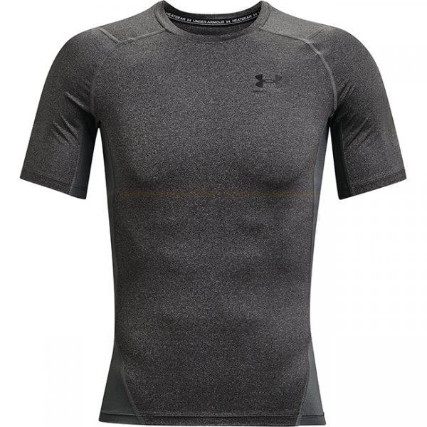 Under Armour Mens HeatGear Compression Short Sleeve - Carbon Heather - 3XL