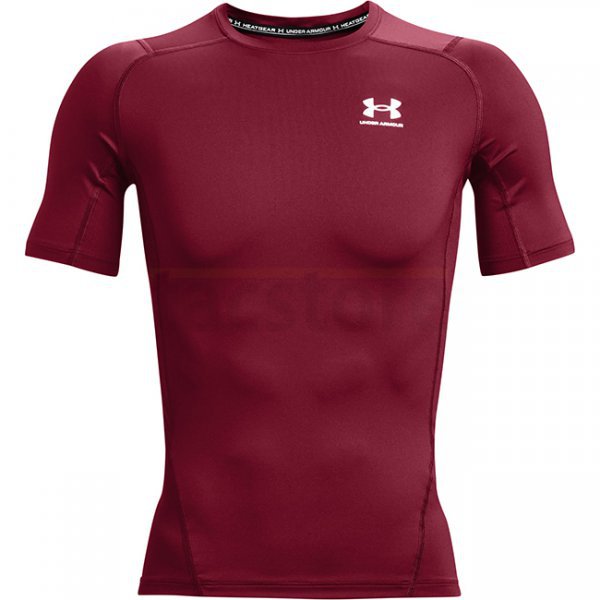 Under Armour Mens HeatGear Compression Short Sleeve - Cardinal - XL