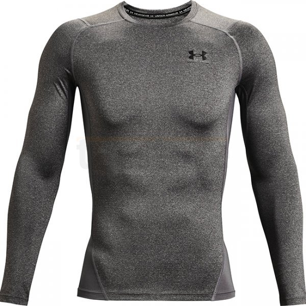 Under Armour Mens HeatGear Compression Long Sleeve - Carbon Heather - 2XL