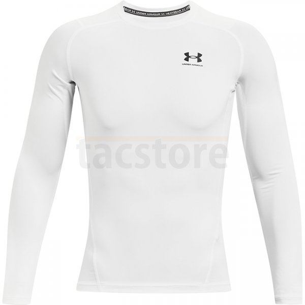 Under Armour Mens HeatGear Compression Long Sleeve - White - 2XL