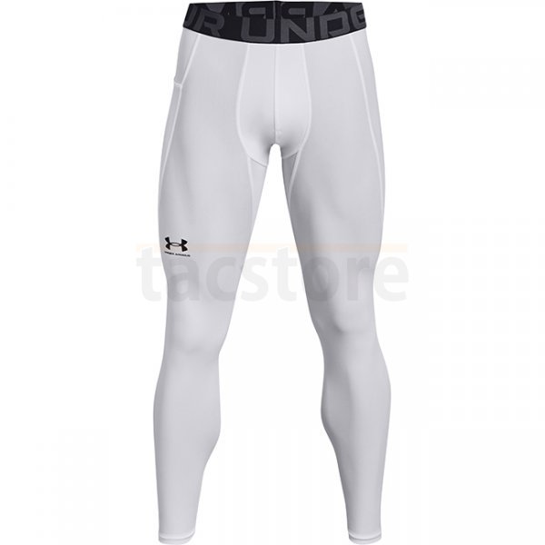 Under Armour Mens HeatGear Compression Leggings - White - 2XL