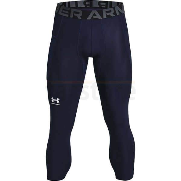 Under Armour Mens HeatGear Compression 3/4 Leggings - Navy Blue - 2XL