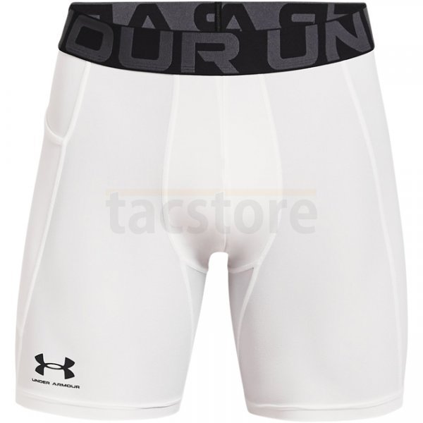 Under Armour Mens HeatGear Compression Shorts - White - 3XL