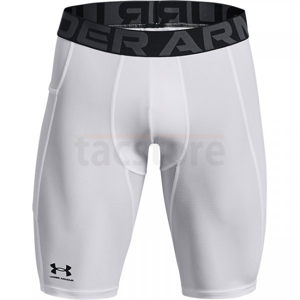 Under Armour Mens HeatGear Pocket Long Shorts - White - XL