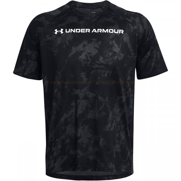 Under Armour Mens Tech ABC Camo Short Sleeve - Black - L