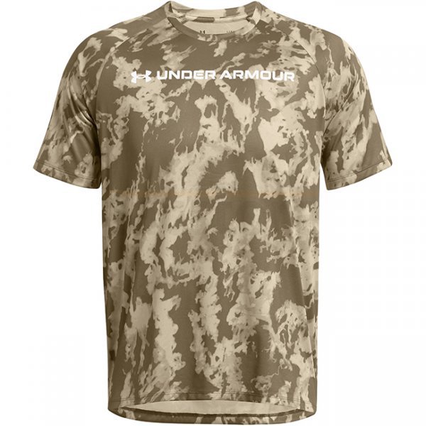 Under Armour Mens Tech ABC Camo Short Sleeve - Khaki Base - 2XL