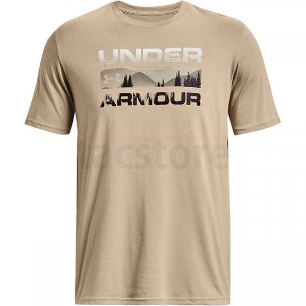 Under Armour Mens Stacked Logo Fill T-Shirt - City Khaki - S