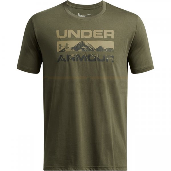 Under Armour Mens Stacked Logo Fill T-Shirt - Marine OD Green / Baroque Green - S