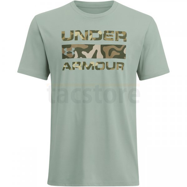 Under Armour Mens Stacked Logo Fill T-Shirt - Silica Green / Olive - 3XL