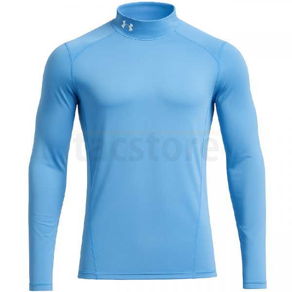 Under Armour Mens ColdGear Fitted Mock - Carolina Blue / White - 2XL