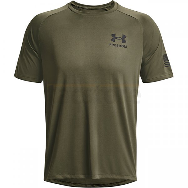 Under Armour Mens Tech Freedom Short Sleeve T-Shirt - Marine OD Green / Black - S