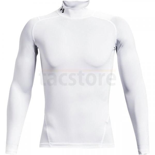 Under Armour Mens HeatGear Mock Long Sleeve - White - 2XL