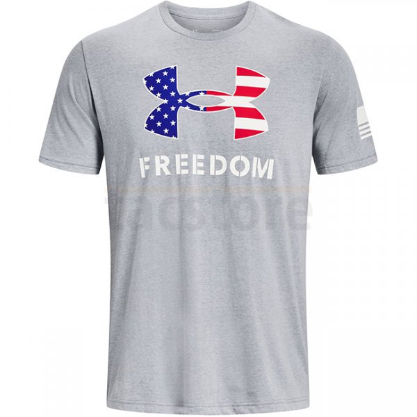 Under Armour Freedom Logo T-Shirt - Steel Light Heather - 2XL