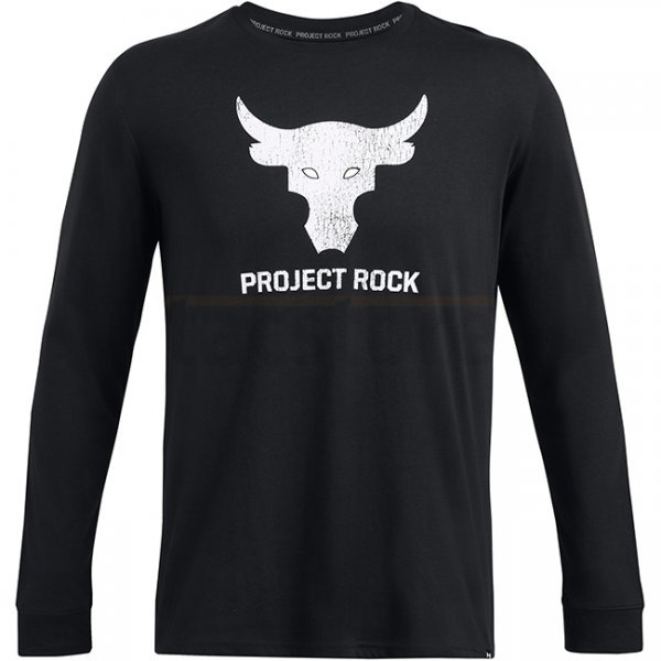 Under Armour Mens Project Rock Brahma Bull Shirt - Black / White / White - M