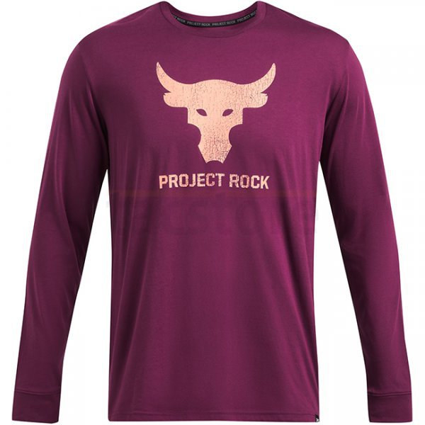 Under Armour Mens Project Rock Brahma Bull Shirt - Purple Gemini / Flare Orange - 2XL