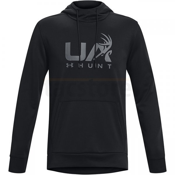 Under Armour Mens Armour Fleece Hunt Logo Hoodie - Black - 2XL