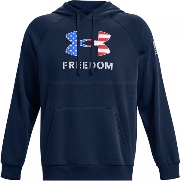 Under Armour Freedom Rival Fleece Big Flag Logo Hoodie - Academy - 2XL