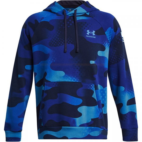 Under Armour Freedom Rival Fleece Amp Hoodie - Team Royal / Viral Blue - 2XL