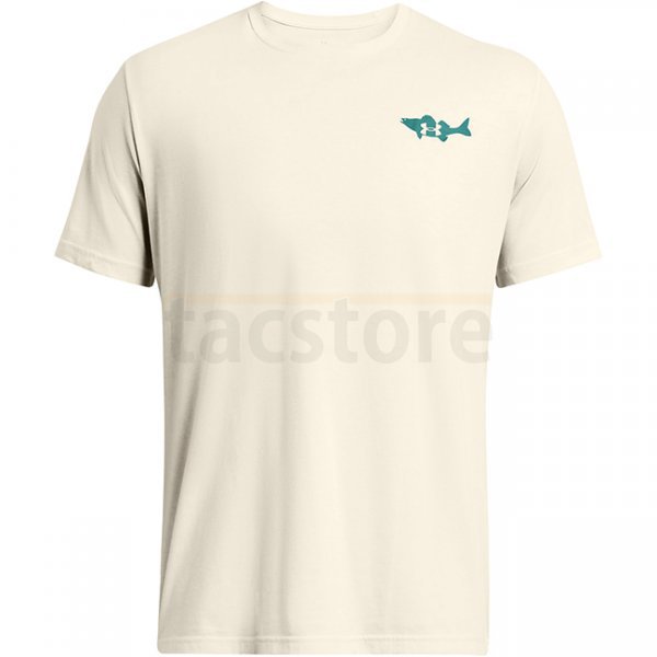Under Armour Mens Walleye Short Sleeve - Summit White / Coastal Teal - M