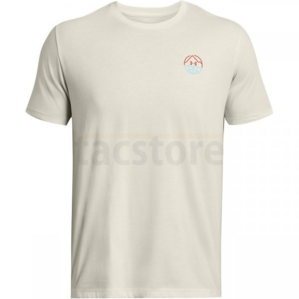 Under Armour Mens Outdoor Cube Short Sleeve - White Quart / Sky Blue - M