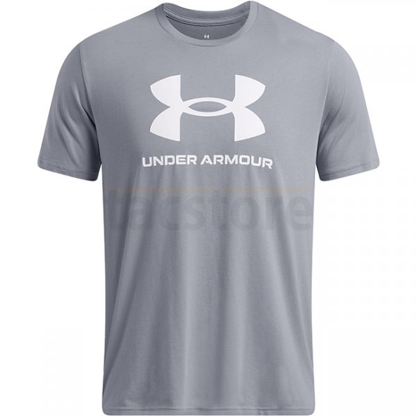 Under Armour Mens Sportstyle Logo Short Sleeve - Steel / White - 2XL