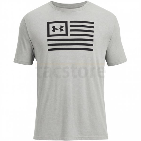 Under Armour Mens Freedom Flag Printed T-Shirt - Steel Medium Heather / Black - XL