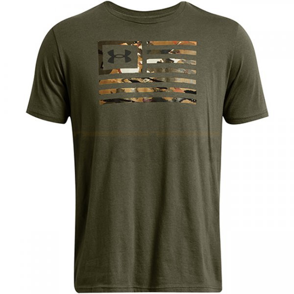 Under Armour Mens Freedom Flag Printed T-Shirt - Marine OD Green - M