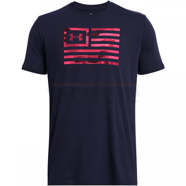 Under Armour Mens Freedom Flag Printed T-Shirt - Navy Blue - 2XL