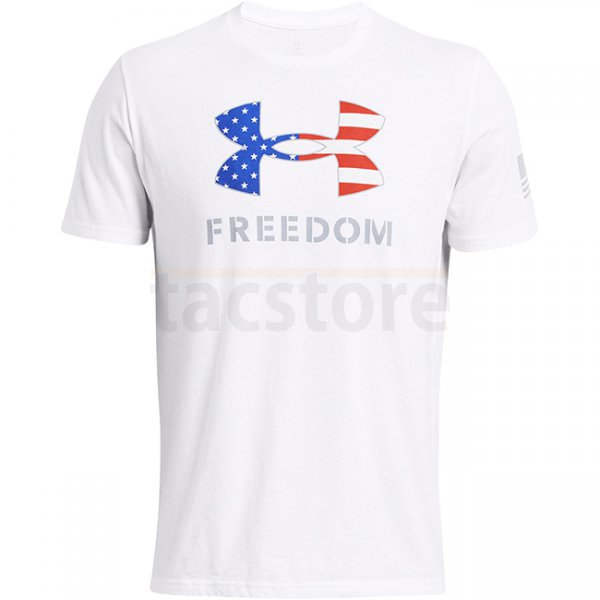 Under Armour Mens Freedom Logo T-Shirt - White / Steel - S
