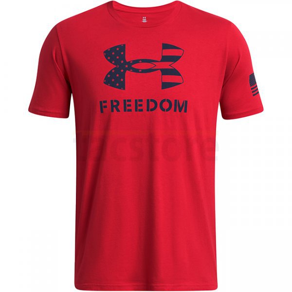 Under Armour Mens Freedom Logo T-Shirt - Red - XL