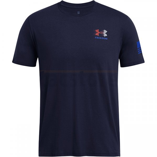 Under Armour Mens Freedom Spine T-Shirt - Navy Blue - 3XL