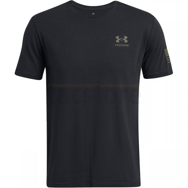 Under Armour Mens Freedom Flag Gradient T-Shirt - Black / Olive - S
