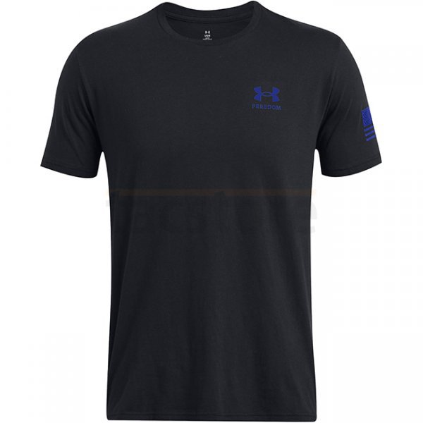 Under Armour Mens Freedom Flag Gradient T-Shirt - Black / Team Royal - M