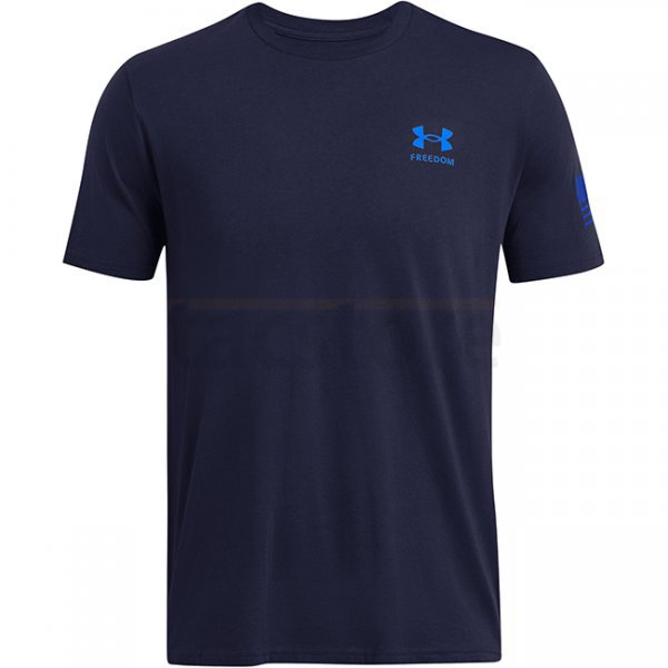 Under Armour Mens Freedom Flag Gradient T-Shirt - Midnight Navy - 3XL