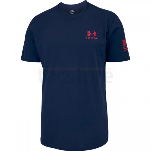 Under Armour Mens Freedom Flag Gradient T-Shirt - Midnight Navy / Red - 3XL