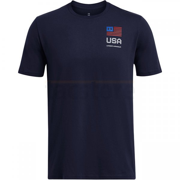 Under Armour Mens Freedom Amp Chest T-Shirt - Midnight Navy - 3XL