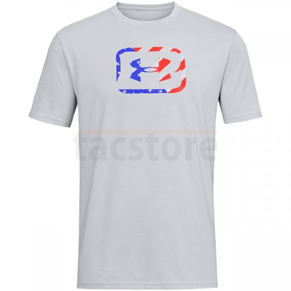 Under Armour Mens Freedom Hook T-Shirt - Mod Grey Heather / Royal - 2XL